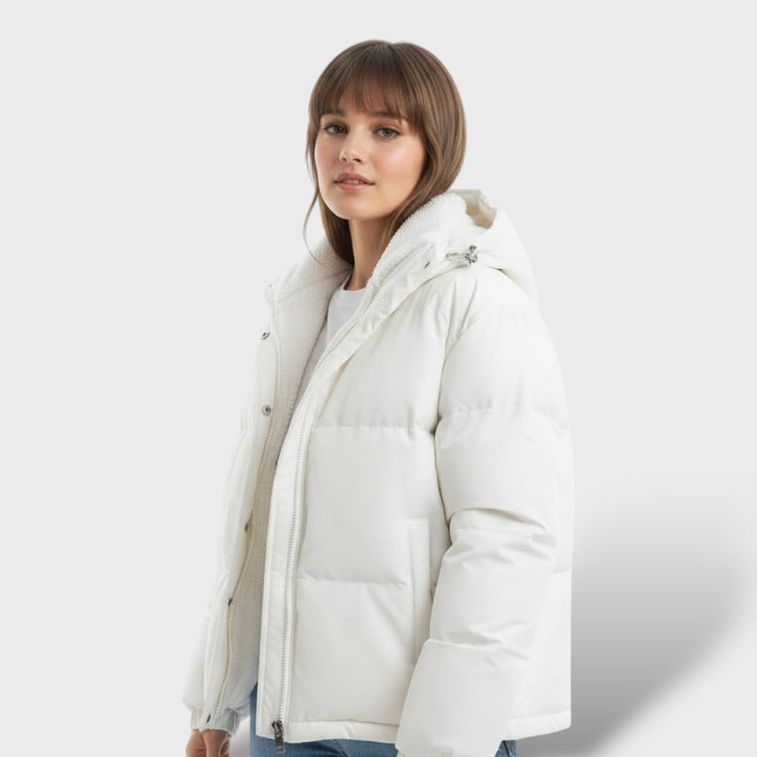 Veste d'hiver chaude pour femmes avec fermeture éclair