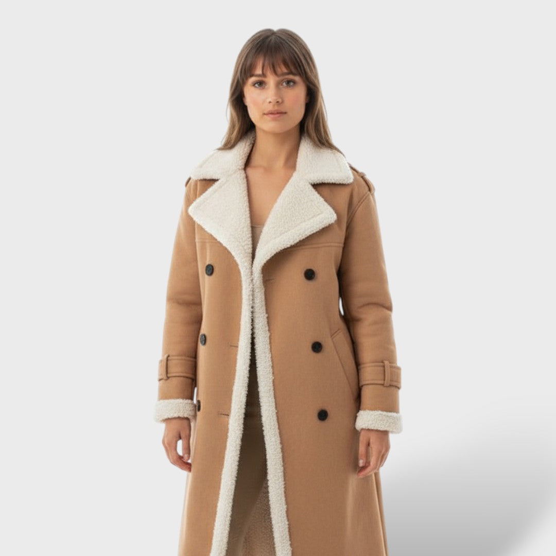 Manteau Long Classique avec Doublure en Polaire
