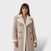 Manteau Long Classique avec Doublure en Polaire