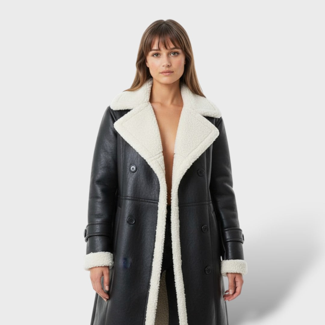 Manteau Long Classique avec Doublure en Fleece