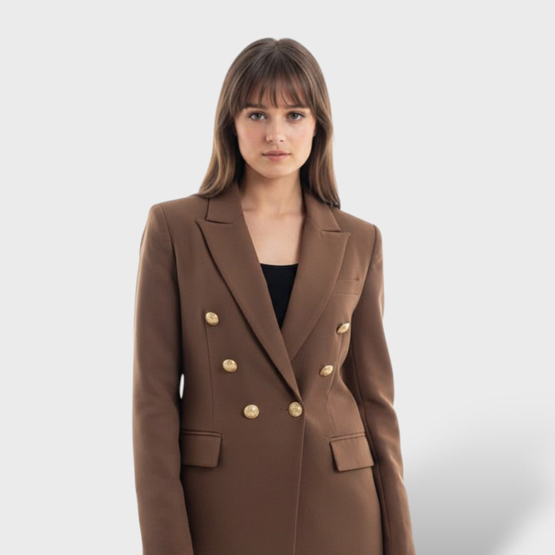 Blazer Femme avec Détails de Bouton
