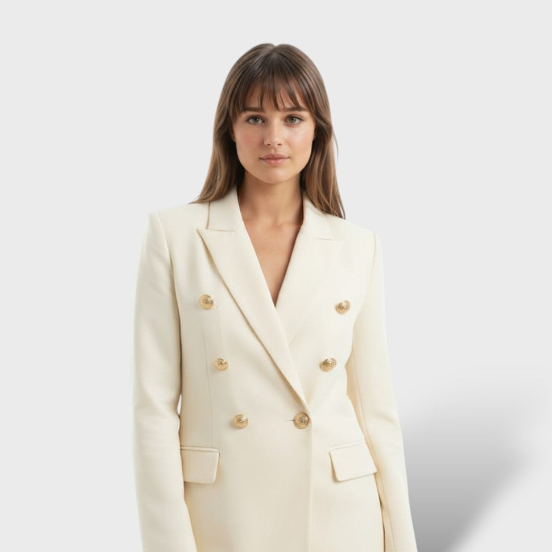 Blazer Femme avec Détails de Bouton