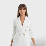 Blazer Femme avec Détails de Bouton