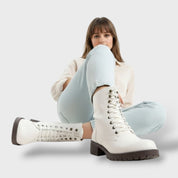 Bottes de Combat avec Zip et Talon Bas