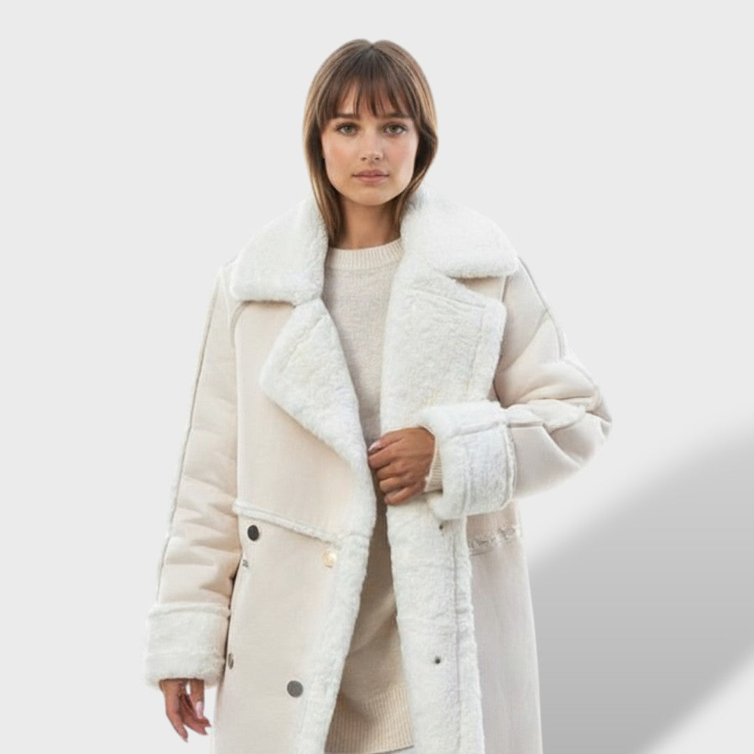 Manteau Polaire Long Femme Ava Élégant et Chaud