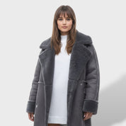 Manteau Polaire Long Femme Ava Élégant et Chaud