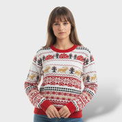 Pull de Noël femme renne chaud