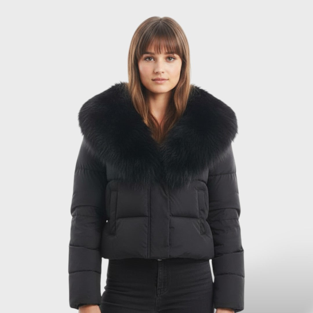 Veste d'Hiver Femme avec Col en Fourrure