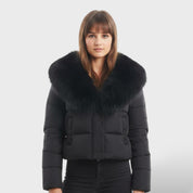 Veste d'Hiver Femme avec Col en Fourrure