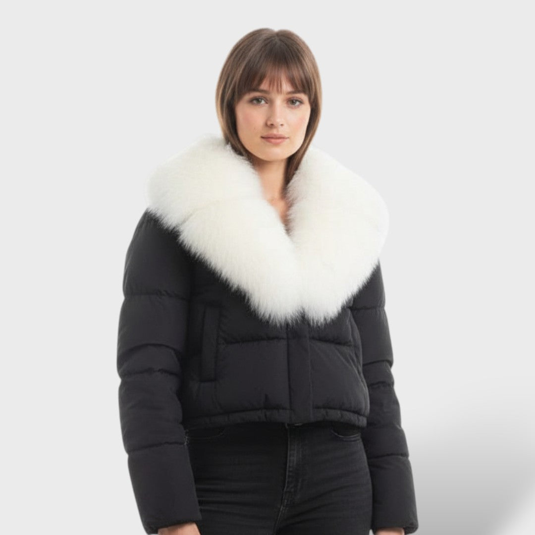 Veste d'Hiver Femme avec Col en Fourrure