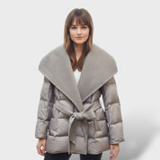 Manteau d'Hiver Femme en Laine et Duvet