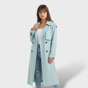 Manteau Trench Long Élégant pour Dames