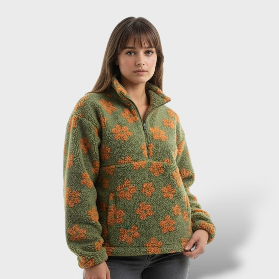 Pull Polaire Bohème en Sherpa pour Femme
