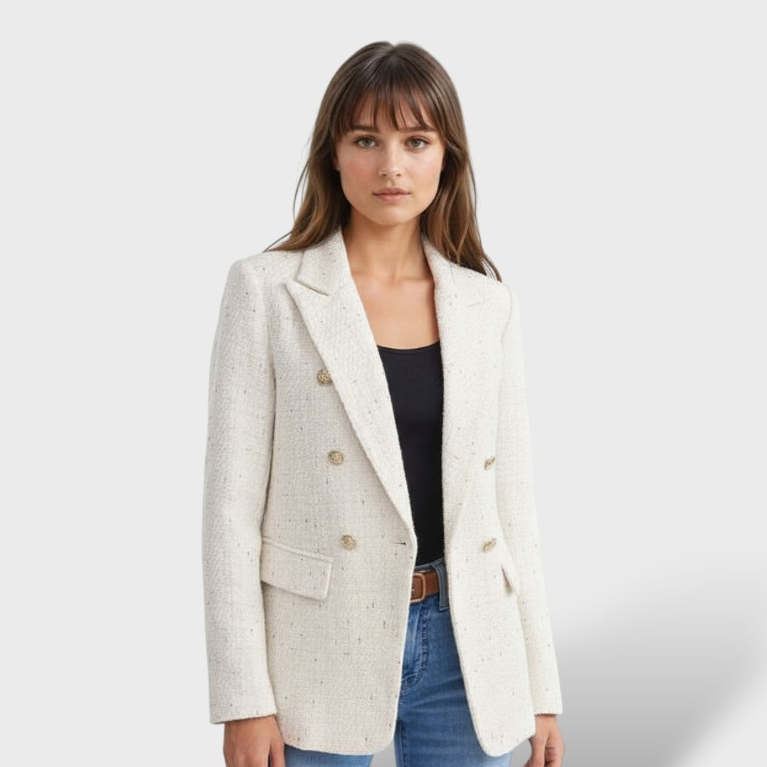 Veste en Tweed Épais Femme Élégante
