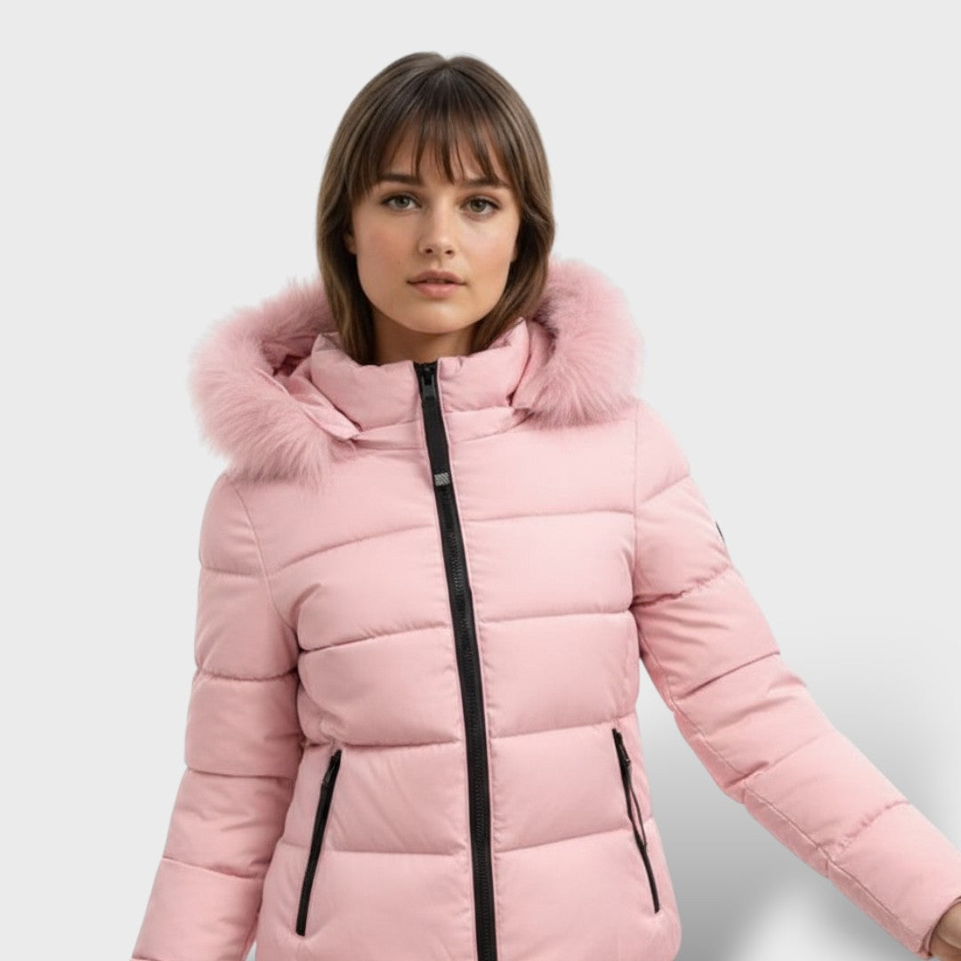 Manteau Matelassé d'Hiver avec Capuche