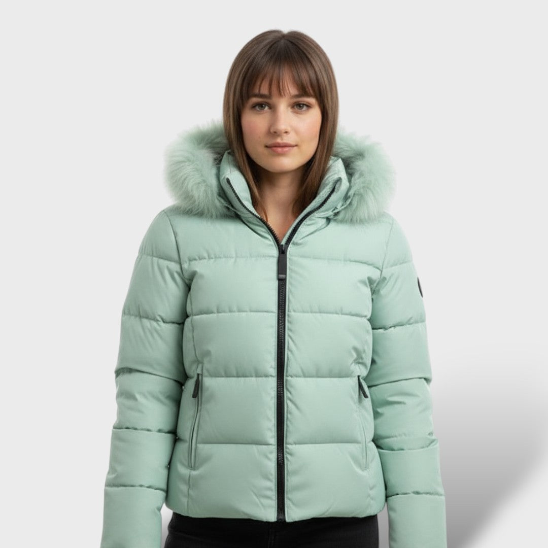 Manteau Matelassé d'Hiver avec Capuche