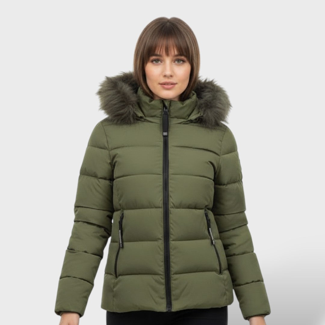 Manteau Matelassé d'Hiver avec Capuche