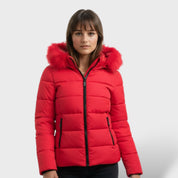 Manteau Matelassé d'Hiver avec Capuche
