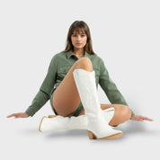 Bottes de Cowboy Hautes Femme Vintage