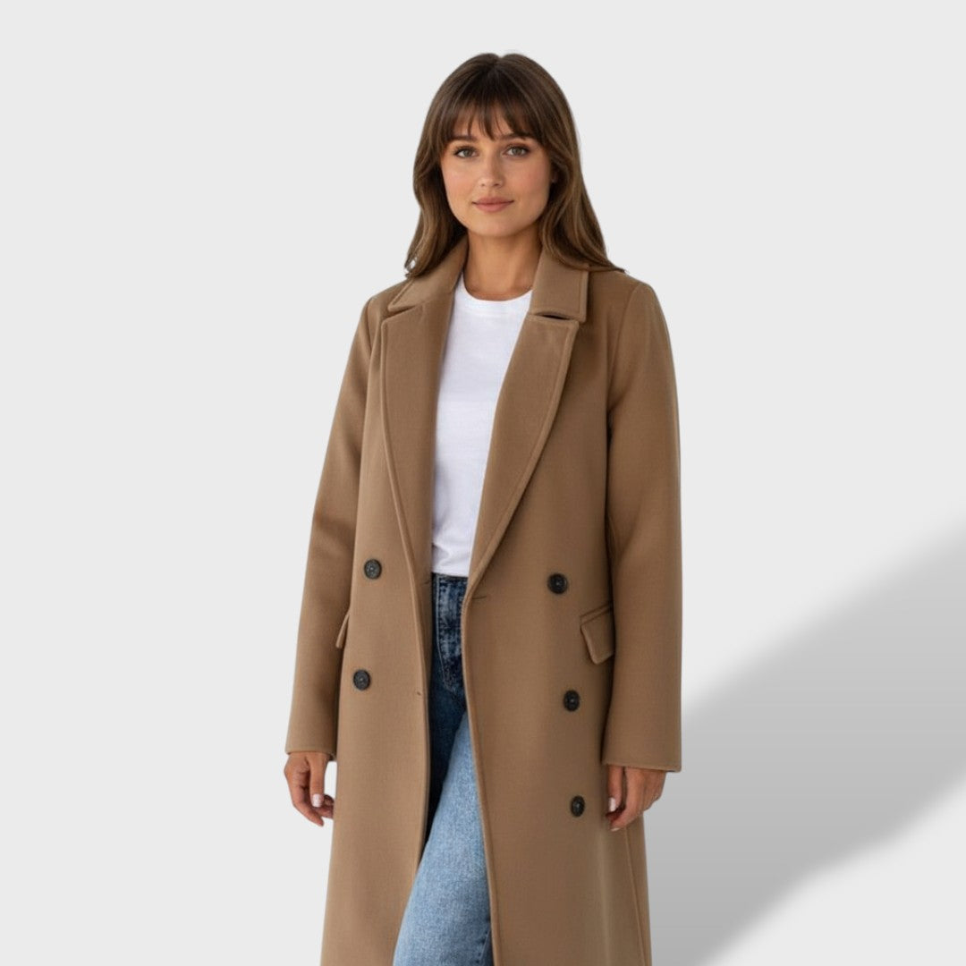 Manteau Long Femme Double Boutonnage