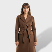 Manteau Long Femme Double Boutonnage