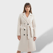 Manteau Long Femme Double Boutonnage