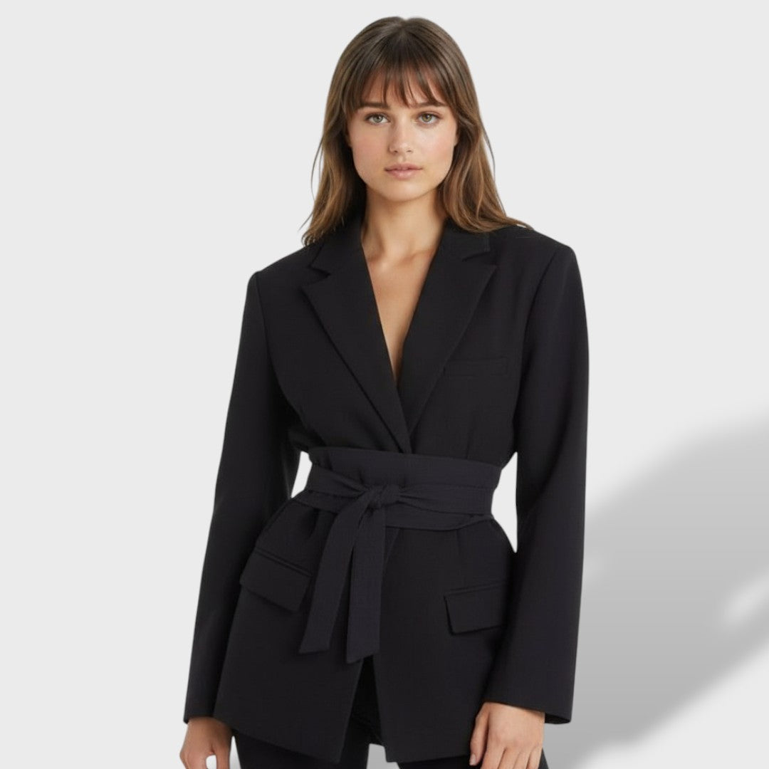 Blazer Femme Ceinture Ajustée Chic