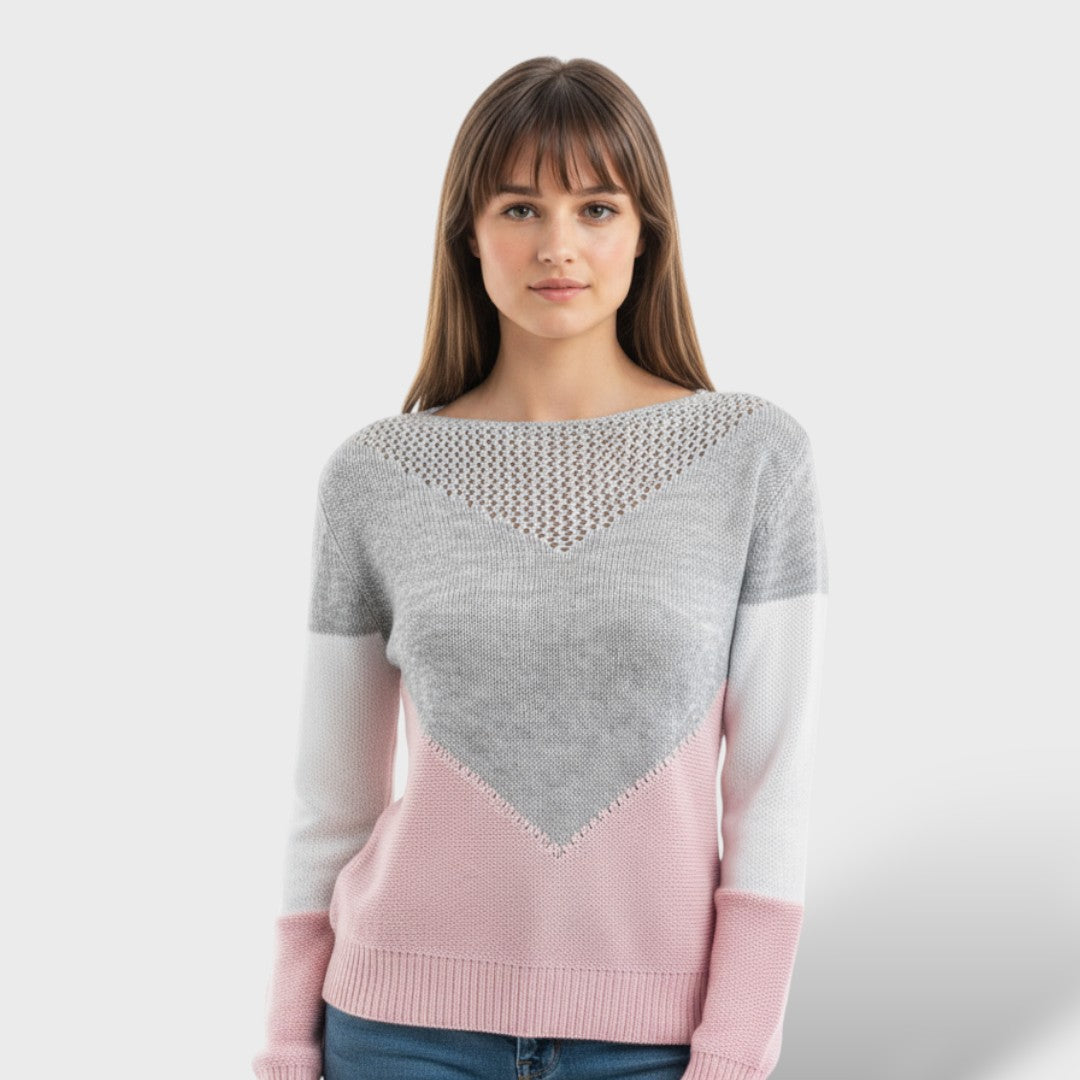 Pull en Cachemire Rose avec Design Unique