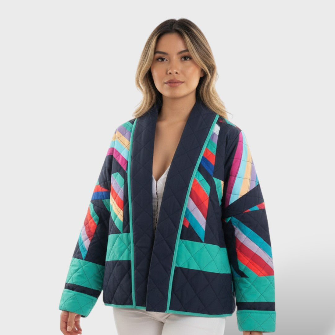 Manteau Rétro Femme Patchwork