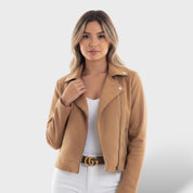 Veste Femme en Suède avec Fermeture