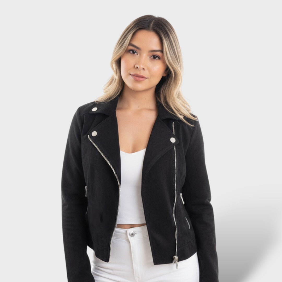 Veste Femme en Suède avec Fermeture