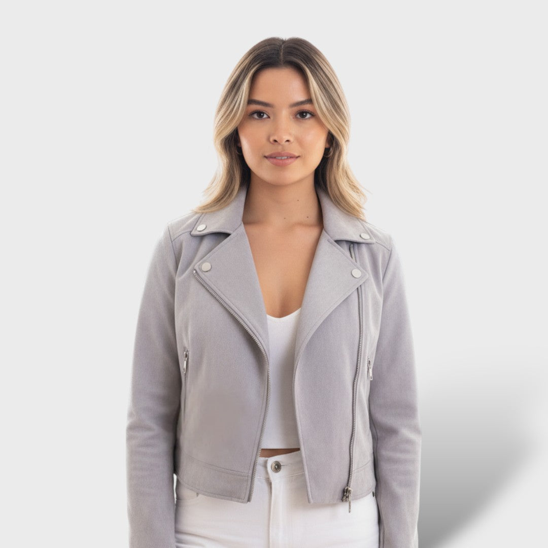 Veste Femme en Suède avec Fermeture