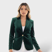 Blazer Femme Élégant Boutons Dorés