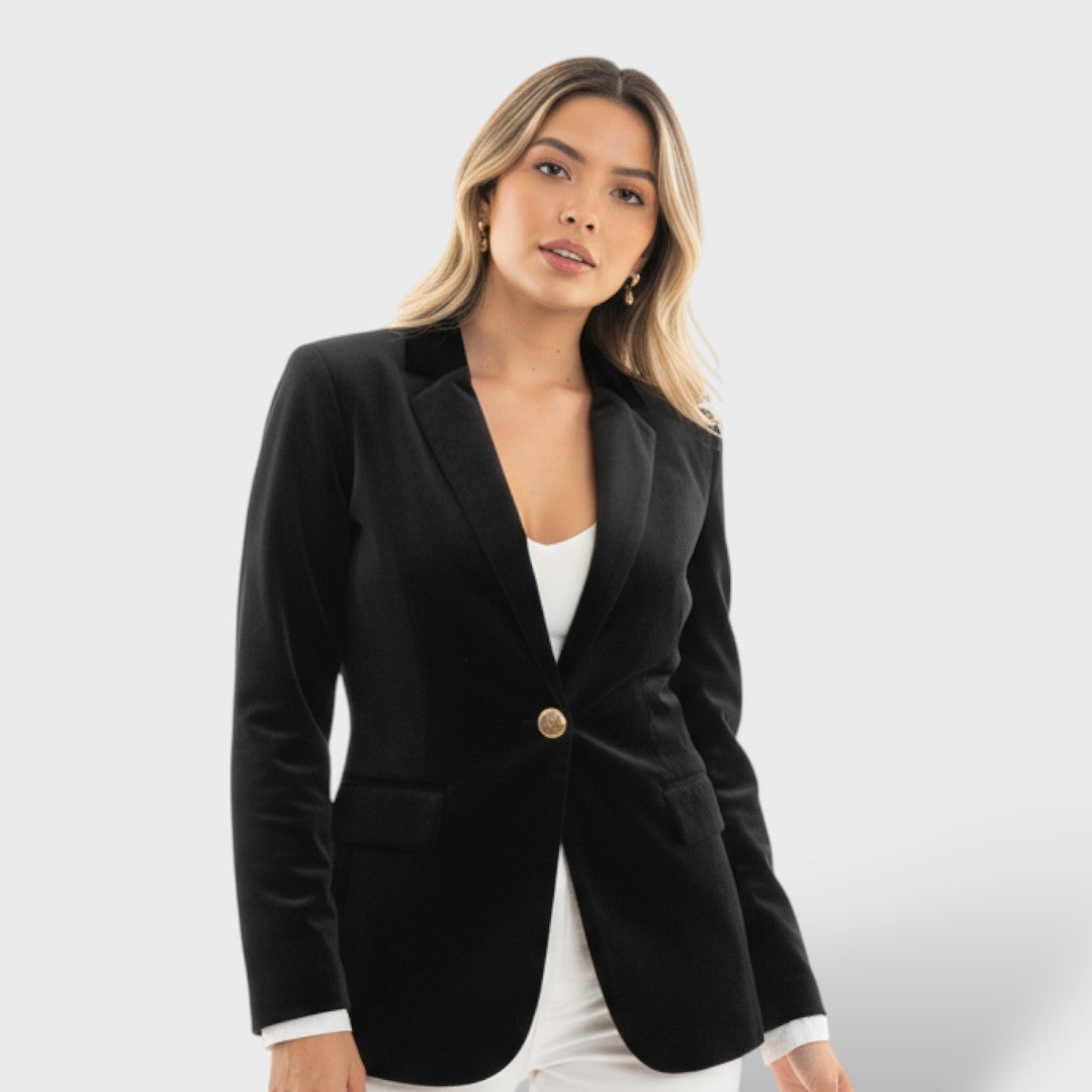 Blazer Femme Élégant Boutons Dorés