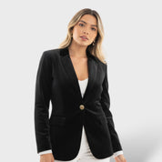 Blazer Femme Élégant Boutons Dorés