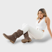 Bottines Femmes en Suède avec Fermeture