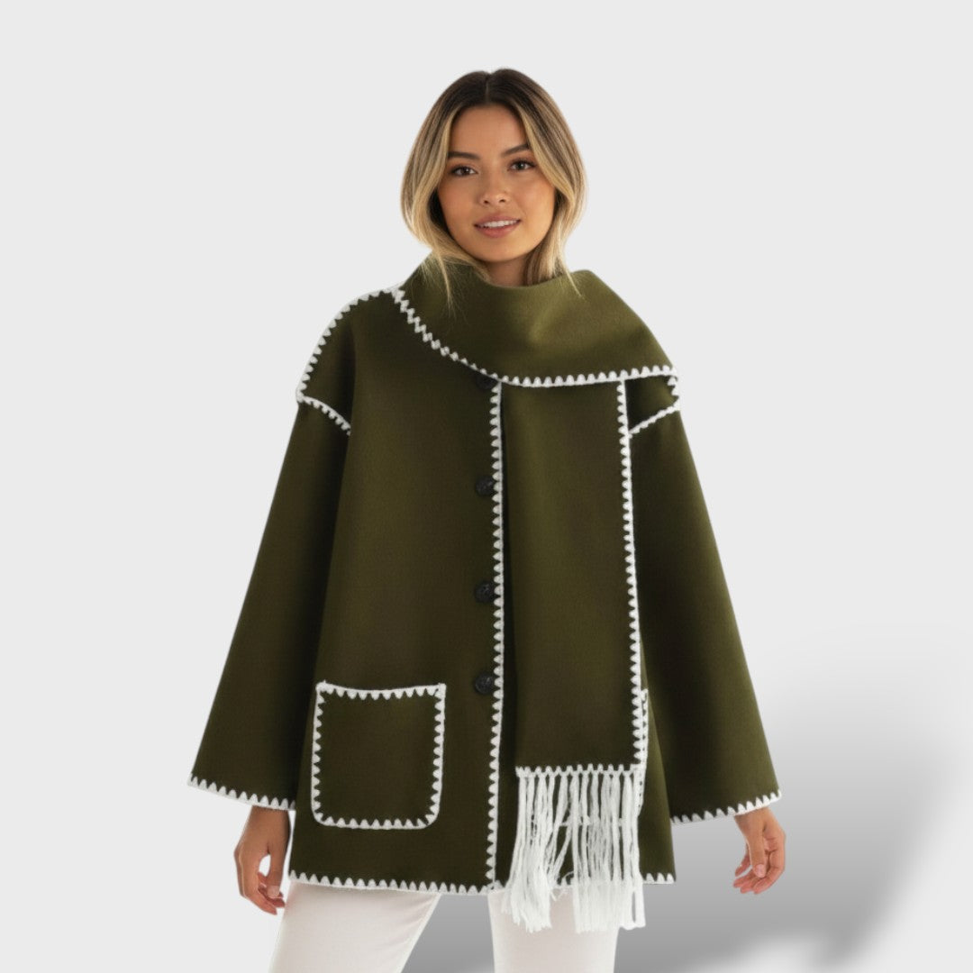 Manteau Femme Hiver Col Enveloppant