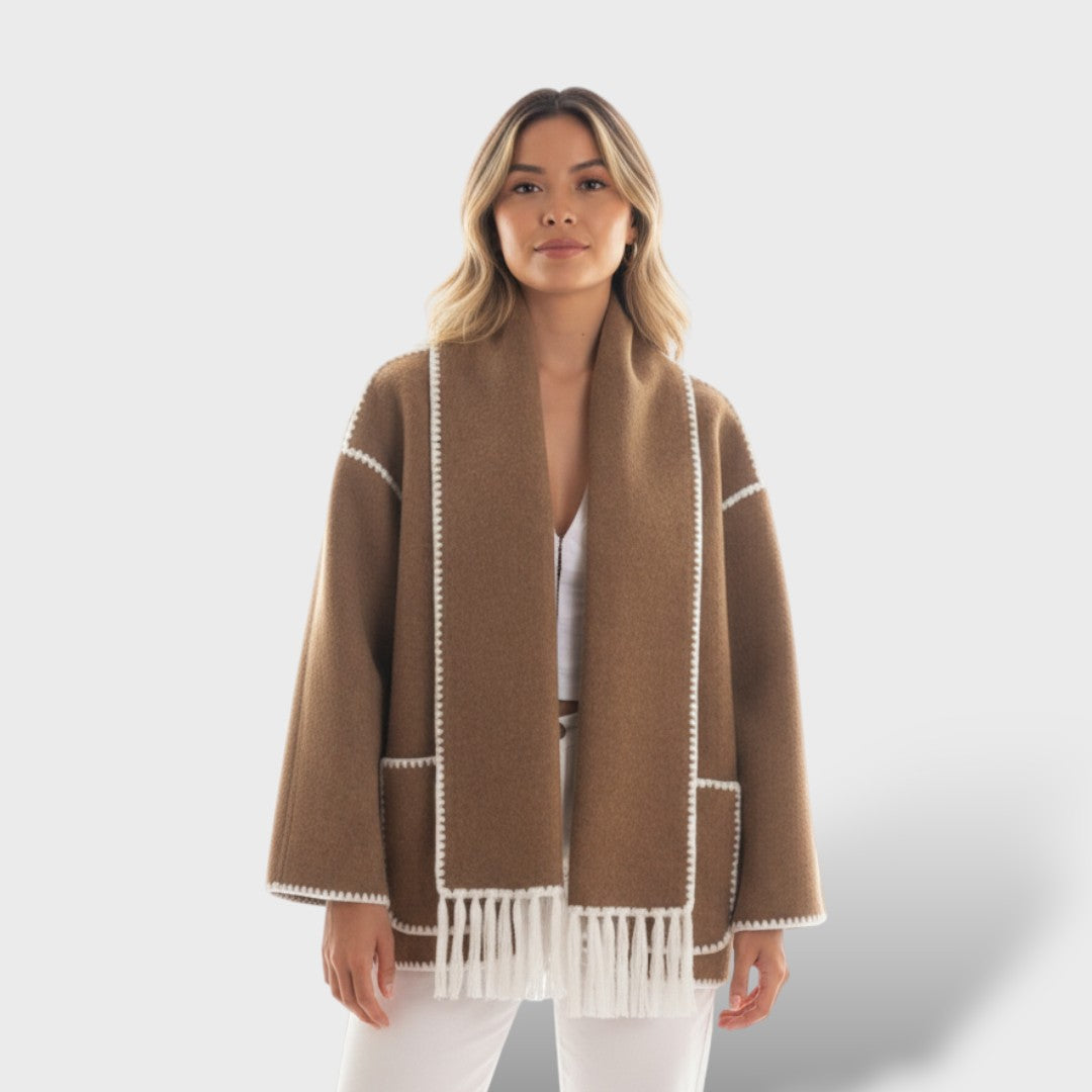 Manteau Femme Hiver Col Enveloppant