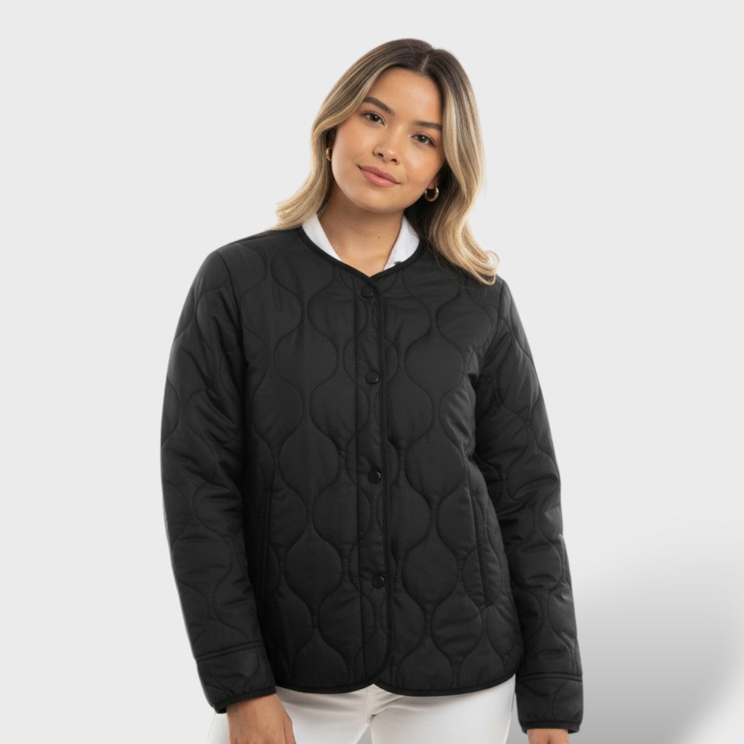 Veste Matelassée avec Design Matelassé et Manches Longues