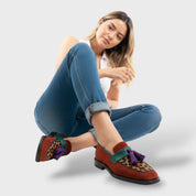 Mocassins Féminins Multicolores Élégants