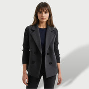 Blazer Femme Élégant Amora avec Manches en Tricot Rayées