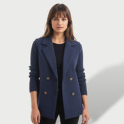 Blazer Femme Élégant Amora avec Manches en Tricot Rayées