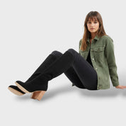 Bottes Cowboy Femme Suède Talon Haut