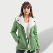 Manteau Long Femme Hiver avec Col Élégant