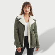 Manteau Long Femme Hiver avec Col Élégant