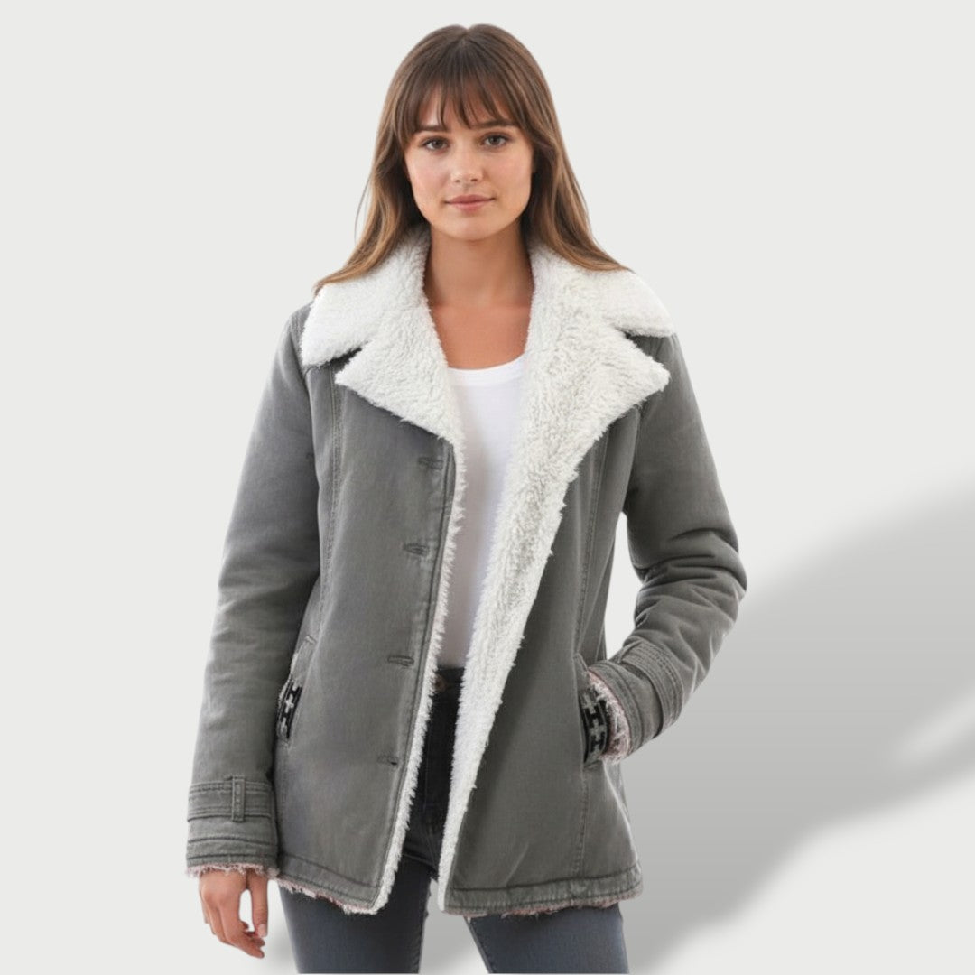 Manteau Long Femme Hiver avec Col Élégant