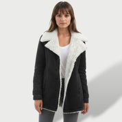 Manteau Long Femme Hiver avec Col Élégant