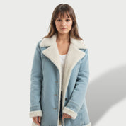 Manteau Long Femme Hiver avec Col Élégant