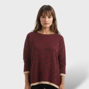 Pull à rayures femme en coton