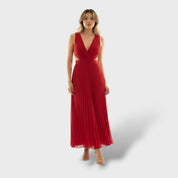 Robe maxi plissée femme élégante